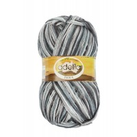 Пряжа ADELIA "ZENA"   100\% акрил   5 шт. х  100 г  308 м ± 10 м №44 белый-серый-т.серый