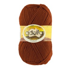 Пряжа ADELIA "TINA"   100\% акрил   5 шт. х  100 г  308 м ± 10 м №092 терракотовый