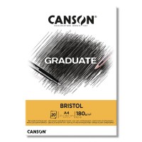 "Canson"   Альбом для черчения "Graduate Bristol"   180 г/м2  A4   21 х  29.7 см  склейка с одной стороны   20 л. C400110383