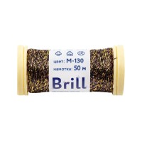 Нитки для вышивания "Gamma"   "Brill" мулине М   металлик   100\% полиэстер   5 x  50 м M-130 золотистый/черно-красный