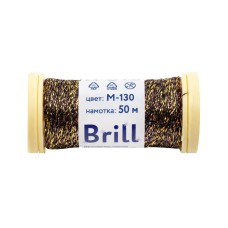 Нитки для вышивания "Gamma"   "Brill" мулине М   металлик   100\% полиэстер   5 x  50 м M-130 золотистый/черно-красный