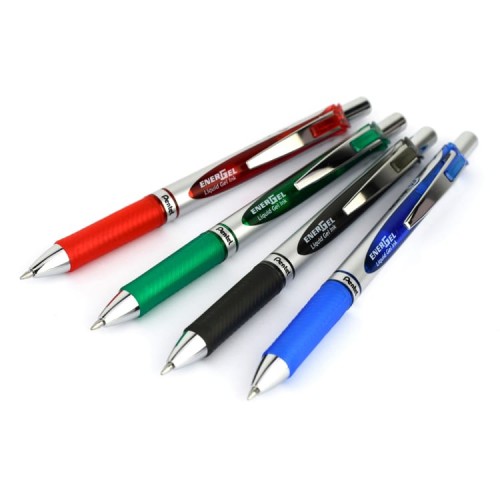 "Pentel"   Набор гелевых автоматич.ручек  Pentel EnerGel BL77 в карт. упаковке,  0.7 мм, 4 цвета  d 0.7 мм  4 шт. BL77-4 цвет чернил: ассорти