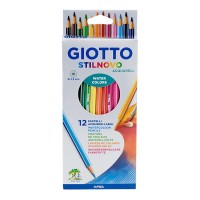 "Giotto"   Карандаши цветные акварельные деревянные шестигранные   заточенный   12 цв. F255700