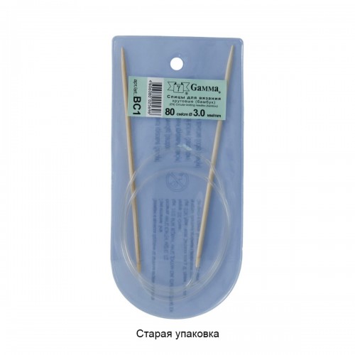 Спицы  GAMMA круговые   BC1   бамбук  d 3.0 мм  80 см  1 шт .