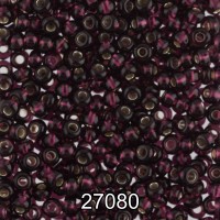 Бисер Чехия круглый 5   10/0   2.3 мм  500 г 27080 (Ф265) т. сиреневый