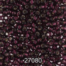 Бисер Чехия круглый 5   10/0   2.3 мм  500 г 27080 (Ф265) т. сиреневый