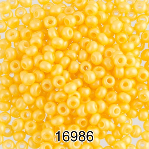 Бисер Чехия круглый 4   10/0   2.3 мм  500 г 16986 (Ф313) желтый