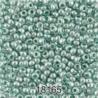 Бисер Чехия круглый 6   10/0   2.3 мм  500 г 18165 (Ф397) св.зеленый/металлик