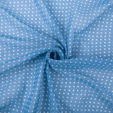 Ткань PC-05   Chiffon   68 г/кв.м ± 5 г/кв.м  147 см ± 2 см  100\% полиэстер №15 голубой/белый