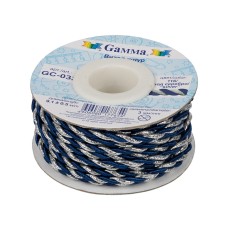 Шнур "Gamma"   3 мм  GC-032   витой   9.1 м ± 0.5 м   №116/серебро синий