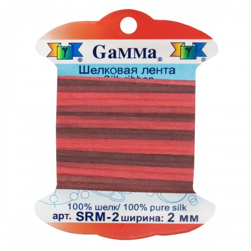 "Gamma"   шелковая   SRM-2   ФАСОВКА   0.2 -  2 мм  9.1 м ± 0.5 м M104 т.розовый/т.красный