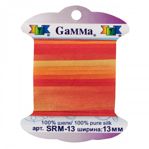 "Gamma"   шелковая   SRM-13   ФАСОВКА   0.2 -  13 мм  9.1 м ± 0.5 м M232 желтый/красный