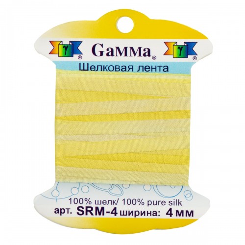 "Gamma"   шелковая   SRM-4   ФАСОВКА   0.2 -  4 мм  9.1 м ± 0.5 м M013 бл.желтый/св.желтый