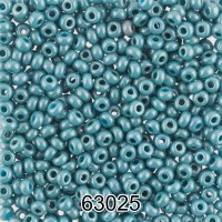 Бисер Чехия круглый 7   10/0   2.3 мм  500 г 63025 (Ф465) серо-бирюзовый