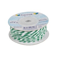 Шнур "Gamma"   2 мм  GTX-25   бечевка   25 м ± 0.5 м №035/001 зеленый/белый