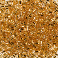 Бисер Чехия BUGLES   351-22001   1 "  25.4 мм  50 г 17050 золотистый