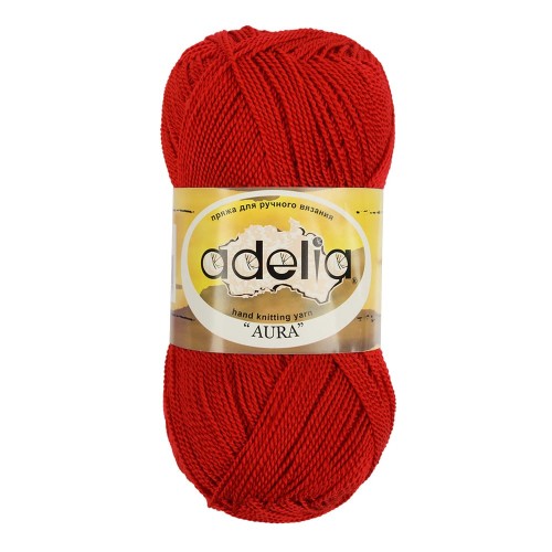 Пряжа ADELIA "AURA"   100\% акрил   10 шт. х  50 г  250 м ± 5 м №038 красный