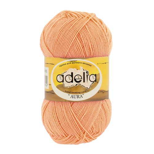 Пряжа ADELIA "AURA"   100\% акрил   10 шт. х  50 г  250 м ± 5 м №031 св. оранжевый
