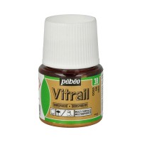"PEBEO"   Краска для стекла и металла Vitrail лаковая прозрачная   45 мл 050-038 под золото