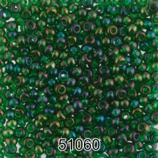 Бисер Чехия круглый 1   10/0   2.3 мм  500 г 51060 (Ф535) зеленый