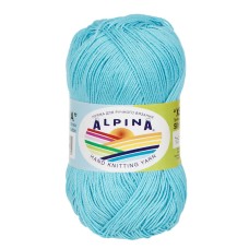 Пряжа ALPINA "XENIA"   100\% мерсеризованный хлопок   10 шт. х  50 г  240 м ± 10 м №122 св. голубой