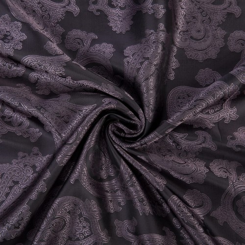 Ткань подкладочная "Gamma"   Taffeta с рисунком   JTR   52\% полиэстер, 48\% вискоза   145 см ± 2 см №122 т.фиолетово-розовый (огурцы)