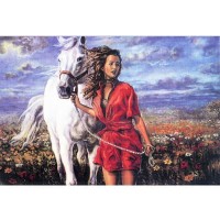 Канва/ткань с рисунком "Grafitec"   серия 11.000   60 см х 50 см 11.486 Прогулка в поле