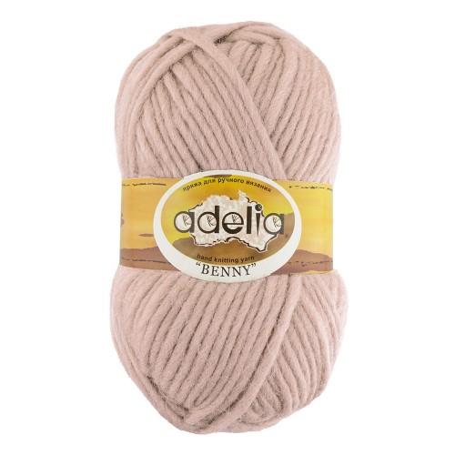 Пряжа ADELIA "BENNY"   100\% шерсть   5 шт. х  100 г  96 м ± 5 м №711 св.бежевый