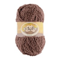 Пряжа ADELIA "SOFIA"   100\% полиэстер   10 шт. х  50 г  90 м ± 6 м №37 св. коричневый