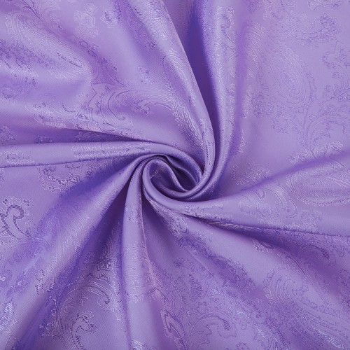 Ткань подкладочная "Gamma"   Taffeta с рисунком   JTR   52\% полиэстер, 48\% вискоза   145 см ± 2 см №144 сиреневый (растительный орнамент)