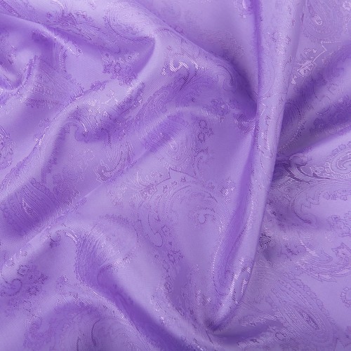 Ткань подкладочная "Gamma"   Taffeta с рисунком   JTR   52\% полиэстер, 48\% вискоза   145 см ± 2 см №144 сиреневый (растительный орнамент)