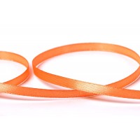 Лента атласная 6 мм ( 1/4 ")  "Gamma"   33 м ± 2 м №155 св-оранжевый