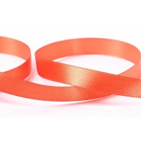 Лента атласная 12 мм ( 1/2 ")  "Gamma"   33 м ± 2 м №155 св-оранжевый