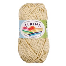 Пряжа ALPINA "GARRY"   100\% мерсеризованный хлопок   10 шт. х  50 г  50 м ± 2 м №03 слоновая кость (св.бежевый)