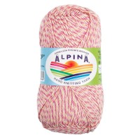 Пряжа ALPINA "LOLLIPOP"   100\% хлопок   10 шт. х  50 г  175 м ± 8 м  СК/Распродажа №02 желтый-розовый-персиковый-малиновый