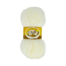Пряжа ADELIA "LEDA"   99\% акрил, 1\% люрекс   5 шт. х  100 г  340 м ± 8 м №200 молочный