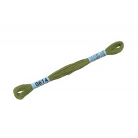 Нитки для вышивания "Gamma"    мулине  ( 0207-0819 )  100\% хлопок   24 x  8 м №0614 оливковый