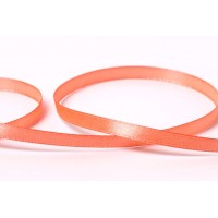Лента атласная 6 мм ( 1/4 ")  "Gamma"   33 м ± 2 м №125 красно-оранжевый
