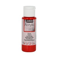 Краска акриловая "PEBEO"   Acrylic Paint для декора перламутровая   59 мл 097872 красный