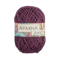 Пряжа ARACHNA "Jute"   100\% джут   5 шт. х  100 г ± 10 г  90 м ± 5 м № 012 т. сиреневый