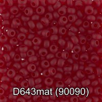 Бисер Чехия "GAMMA" круглый 4   10/0   2.3 мм  10 х  5 г  1-й сорт D643mat гранатовый мат. ( 90090 )