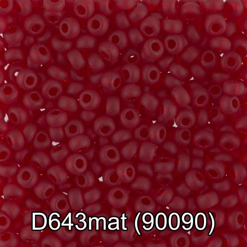 Бисер Чехия "GAMMA" круглый 4   10/0   2.3 мм  10 х  5 г  1-й сорт D643mat гранатовый мат. ( 90090 )