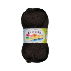 Пряжа ALPINA "ORGANICA"   80\% хлопок, 20\% лён   10 шт. х  50 г  170 м ± 8 м №02 ЧЁРНЫЙ