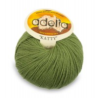 Пряжа ADELIA "KATTY"   100\% шерсть   10 шт. х  50 г  150 м ± 10 м №20 зелёный