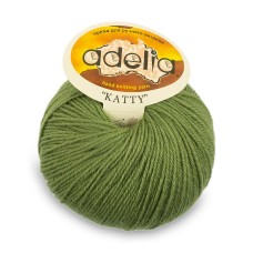 Пряжа ADELIA "KATTY"   100\% шерсть   10 шт. х  50 г  150 м ± 10 м №20 зелёный