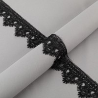 Гипюр "Gamma"   60 мм  GGM-6002   в пакете   10 м ± 0.2   Турция черный