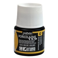 "PEBEO"   Краска по фарфору и керамике под обжиг глянцевая Porcelaine 150   45 мл 024-042 антрацит