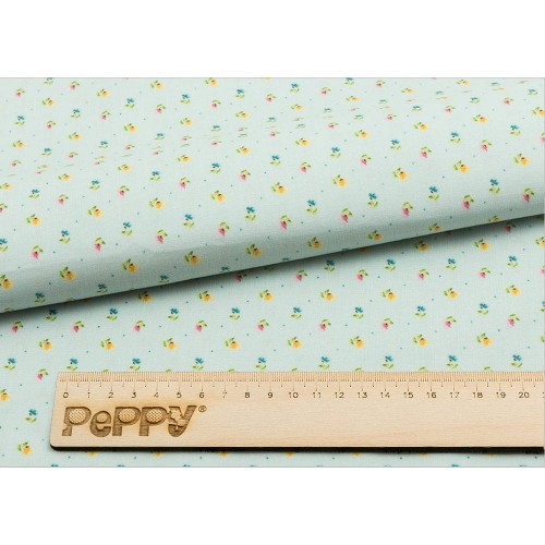 Ткань для пэчворка PEPPY   НЕЖНАЯ ИСТОРИЯ   ФАСОВКА   50 x 55 см  146 г/кв.м ± 5   100\% хлопок НИ-20 голубой