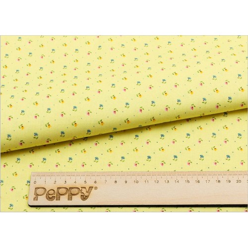 Ткань для пэчворка PEPPY   НЕЖНАЯ ИСТОРИЯ   ФАСОВКА   50 x 55 см  146 г/кв.м ± 5   100\% хлопок НИ-21 желтый