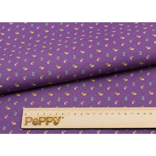 Ткань для пэчворка PEPPY   НЕЖНАЯ ИСТОРИЯ   ФАСОВКА   50 x 55 см  146 г/кв.м ± 5   100\% хлопок НИ-24 фиолетовый